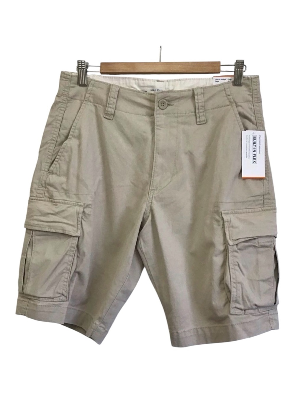 NWT Men cargo shorts Cargo Old Navy safari  cotton spandex elastane 29 resort